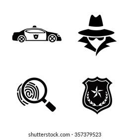 Crimes and Justice vector icons