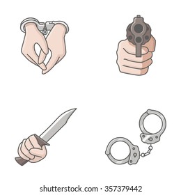 Crimes vector icons
