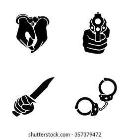 Crimes vector icons