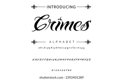 Crimes Vintage tattoo font. Font for the tattoo studio logos, alcohol branding, and many others in retro style.