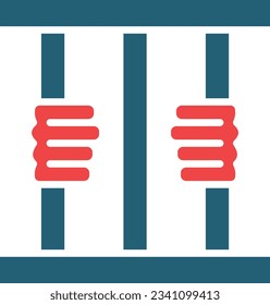 Strafrechtlich gegen Balken glyph zwei Farbsymbol für die persönliche und kommerzielle Nutzung.
