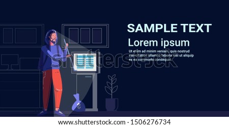 criminal character using crowbar thief stealing money from ATM theft concept modern night bank interior full length sketch horizontal copy space