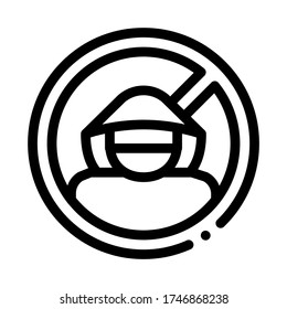 vector de icono de cracker criminal. signo de cracker criminal. ilustración de símbolo de contorno aislado
