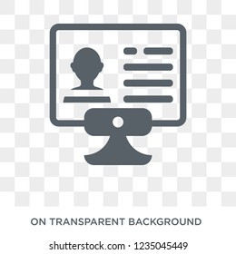 Criminal database icon. Trendy flat vector Criminal database icon on transparent background from law and justice collection. 
