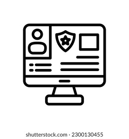 Criminal Database icon in vector. Illustration