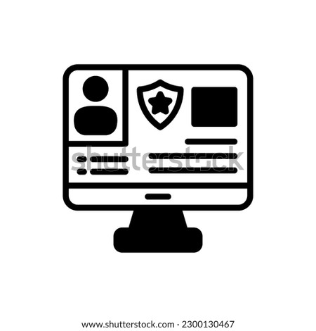 Criminal Database icon in vector. Illustration