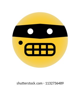 Criminal emoji vector icon. Simple element illustration. Criminal emoji symbol design. Can be used for web and mobile.