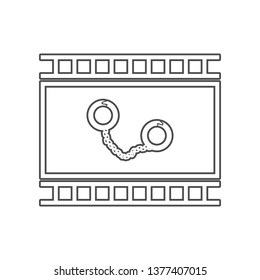 criminal film icon. Set of cinema  element icons. Premium quality graphic design. Signs and symbols collection icon for websites, web design, mobile app on white background