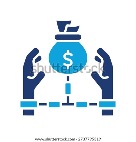 Criminal Finance Icon Mixed Vector Illustration