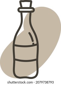Criminal fire bottle, illustration, vector, on a white background.