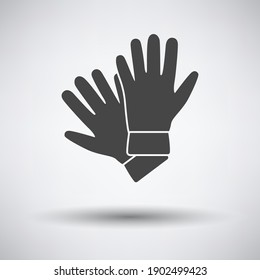 Criminal Gloves Icon. Dark Gray on Gray Background With Round Shadow. Vector Illustration.