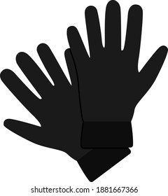 Icono de guantes criminales. Diseño de color plano. Ilustración vectorial.
