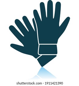 Criminal Gloves Icon. Shadow Reflection Design. Vector Illustration.