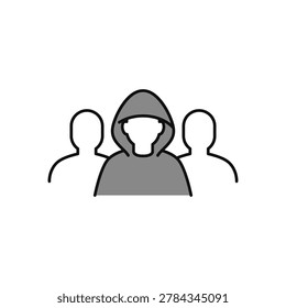 Criminal Group Vector Icon Illustration Assets