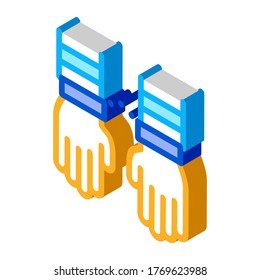 Criminal Hands In Irons Icon Vector. Isometric Criminal Hands In Irons sign. color isolated symbol illustration