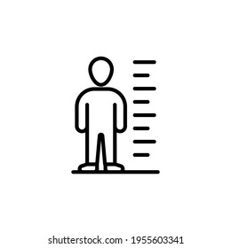 Criminal Height icon in vector. Logotype