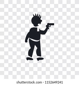 Criminal heist vector icon isolated on transparent background, Criminal heist logo concept