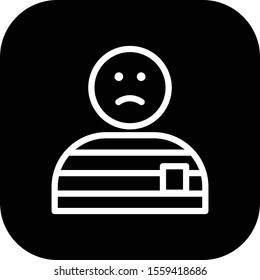 Criminal icon isolated on background
