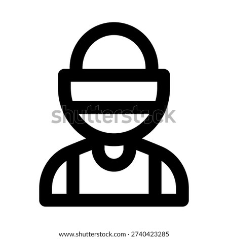 Criminal icon for law enforcement and security. Criminal Modern Professional Line Icon with minimal clean design representing suspect offender crime arrest and investigation
