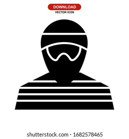 criminal icon or logo isolated sign symbol vector illustration - high quality black style vector icons
