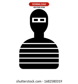 criminal icon or logo isolated sign symbol vector illustration - high quality black style vector icons
