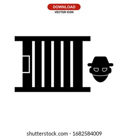 criminal icon or logo isolated sign symbol vector illustration - high quality black style vector icons
