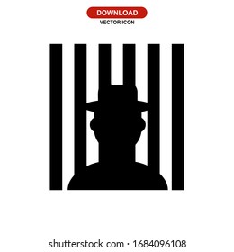 criminal icon or logo isolated sign symbol vector illustration - high quality black style vector icons
