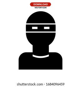 criminal icon or logo isolated sign symbol vector illustration - high quality black style vector icons
