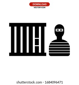 criminal icon or logo isolated sign symbol vector illustration - high quality black style vector icons
