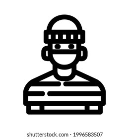 criminal icon or logo isolated sign symbol vector illustration - high quality black style vector icons
