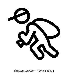 criminal icon or logo isolated sign symbol vector illustration - high quality black style vector icons
