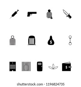 criminal icon set