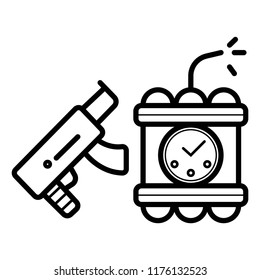 Criminal icon vector