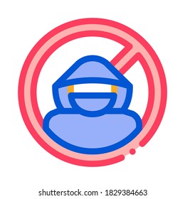 criminal icon vector. criminal cracker sign. color symbol illustration