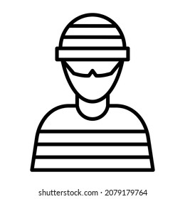Criminal icon vector image. Can also be used for web apps, mobile apps and print media.