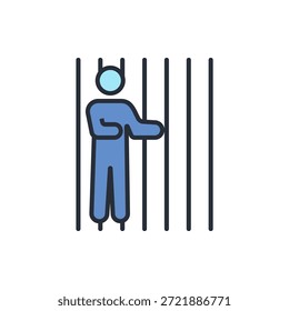 ícone criminal. vetor.Editável símbolo de estilo traço.linear para usar web design,ilustração logo.Symbol.