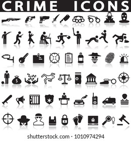criminal icons set 