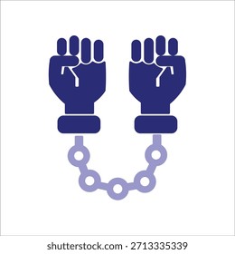 kriminelle Symbole. einfarbige Vektorgrafik