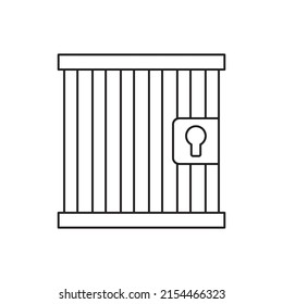 Criminal jail, prison icon line style icon, style isolated on white background
