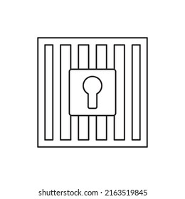 Criminal jail, prison icon line style icon, style isolated on white background