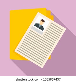 Criminal man folder icon. Flat illustration of criminal man folder vector icon for web design