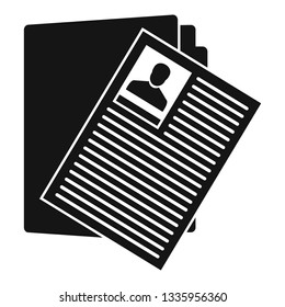 Criminal man folder icon. Simple illustration of criminal man folder vector icon for web design isolated on white background