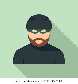 Criminal man icon. Flat illustration of criminal man vector icon for web design