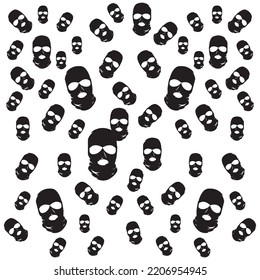 Criminal mask and Bandit icon, logo vector design illustration 