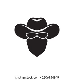 Criminal mask and Bandit icon, logo vector design illustration 