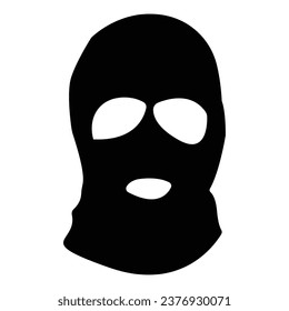 criminal mask black icon vector illustration Balaclava