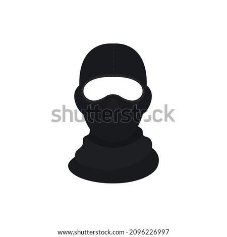 criminal mask black icon vector illustration