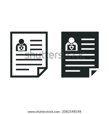 Criminal record icon isolated on white background
