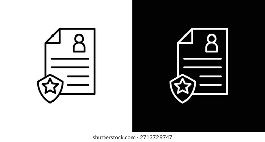 Strafregistersymbol, Umriss, Vektorzeichen, Logo-Design herunterladen