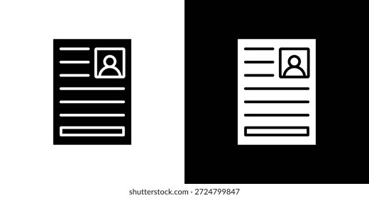 Paquete de diseño de ilustración plana de Vector de silueta de icono de registro criminal.